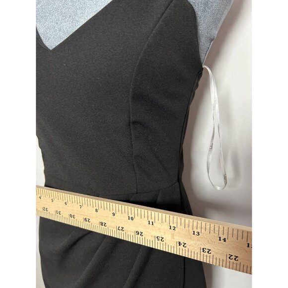 NWT Lulus Black Sleeveless Wrap Dress Black Medium Womens Elegant Evening Dress - Picture 11 of 13